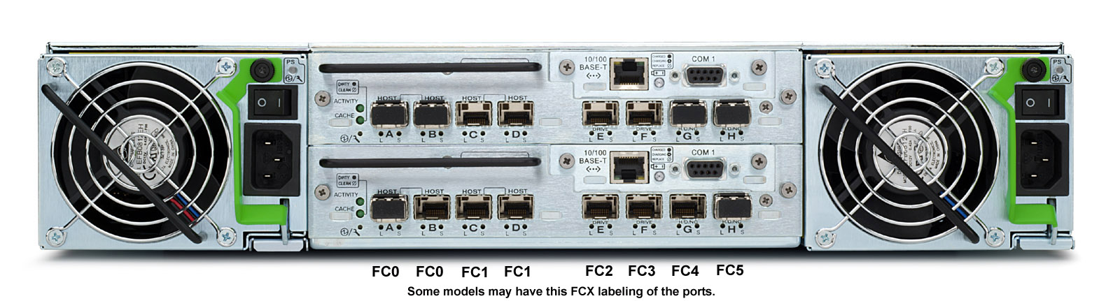 Sun StorEdge 3511 FC Array Rear Zoom