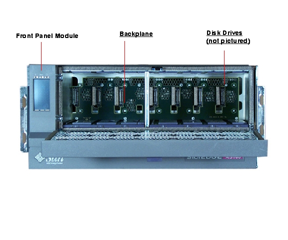 Sun StorEdge A5100 Front Open Callout