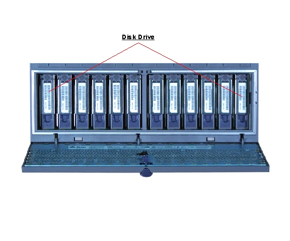 Sun StorEdge D1000 Front Open Callout