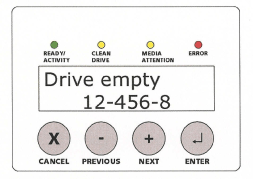 Autoloader Console Home Screen Drive Empty