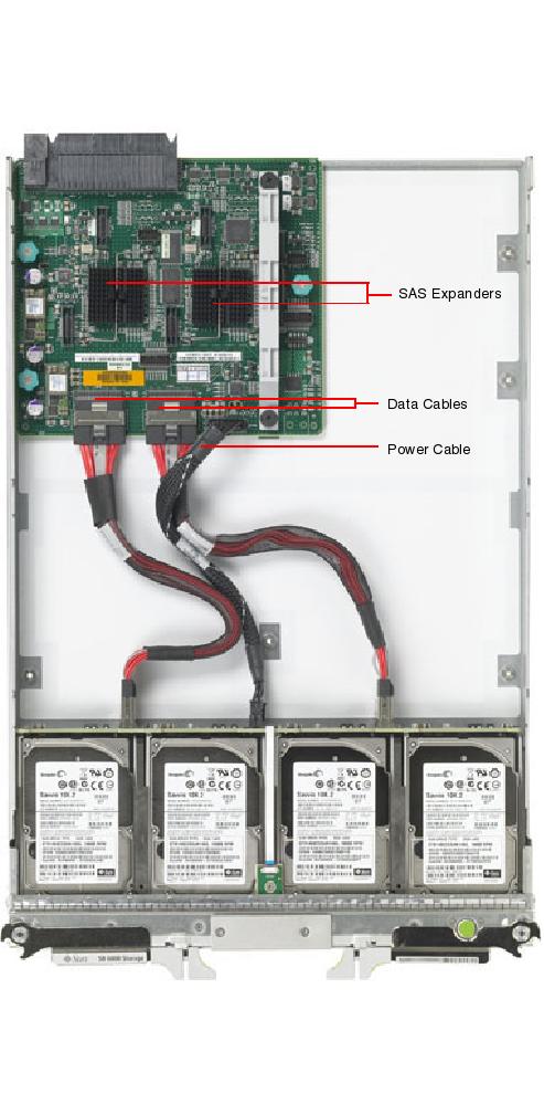 Sun Blade 6000 Disk Module Top Callout