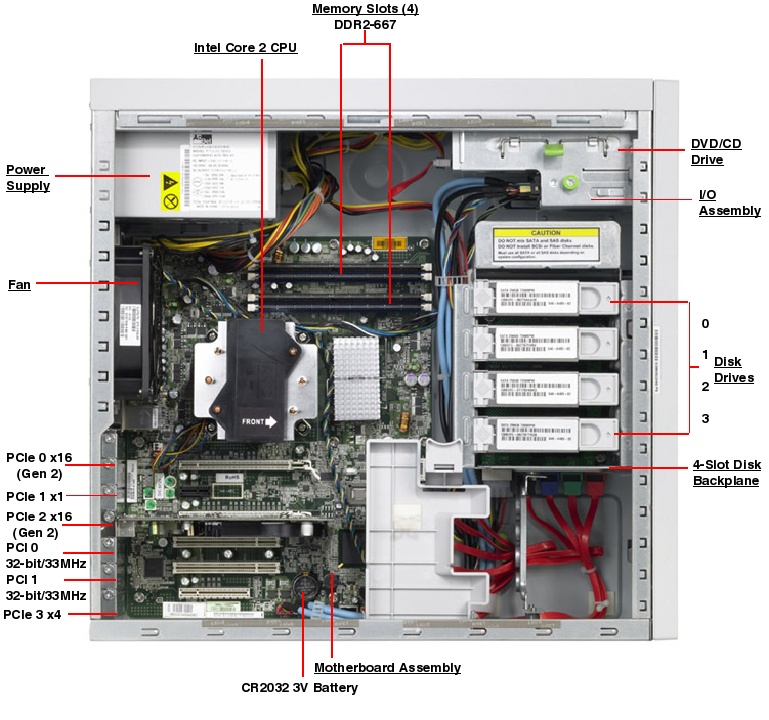 Sun Ultra 24 Workstation, RoHS:Y Left Open Callout