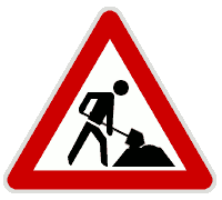 Animated construction sign